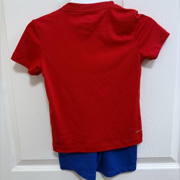 Nike Kids' Red Tee and Blue Baseball Shorts Set, Size 4T - Picture 4 of 4
